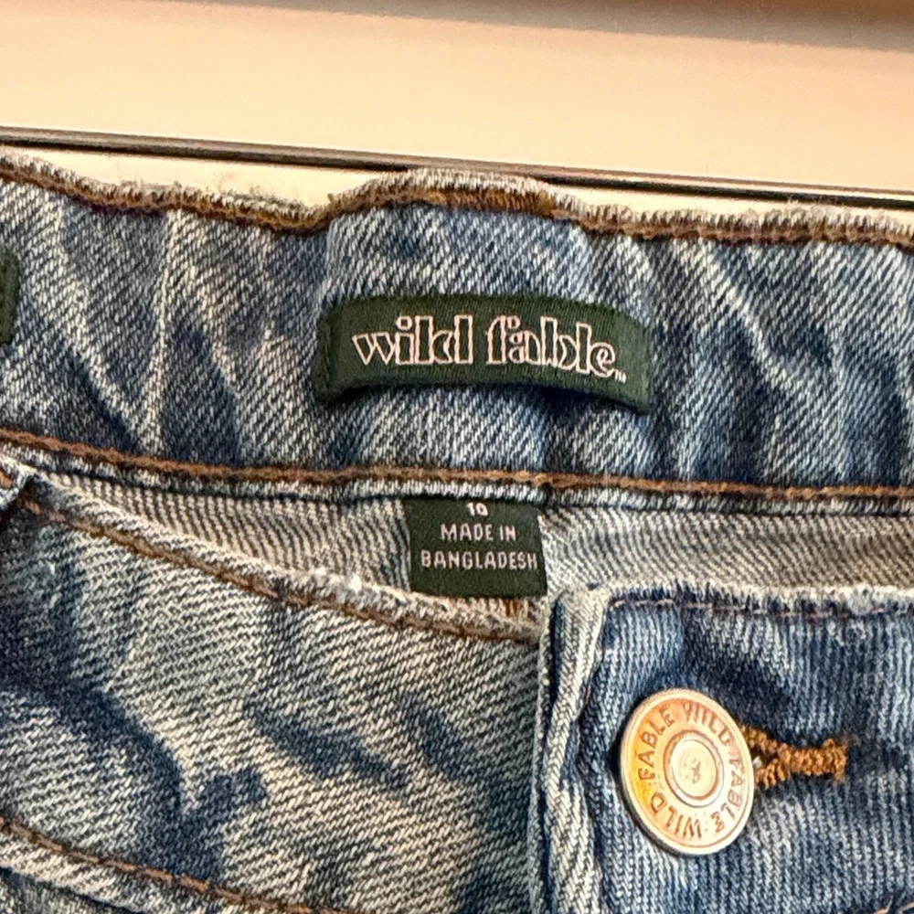 Wild fable High Rise Straight Blue Denim Jeans 10 - Picture 4 of 5